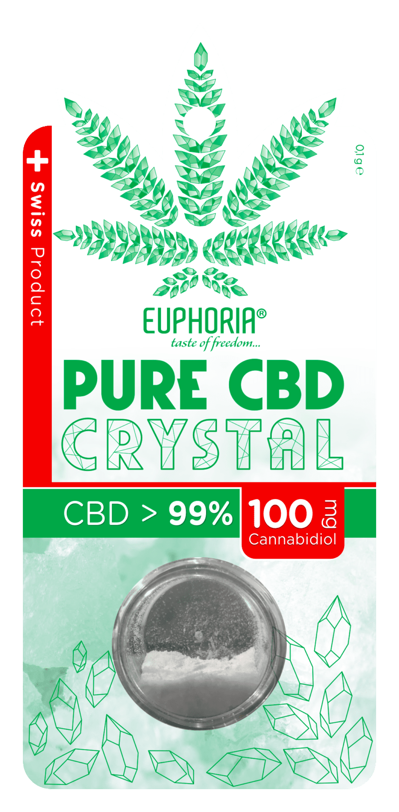 Чисти CBD Кристали 100 mg - Euphoria