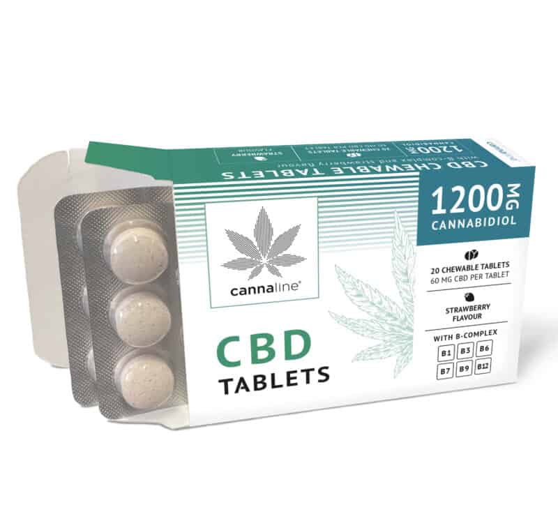 CBD Таблетки с канабидиол 1200 mg - 30 таблетки - Cannaline