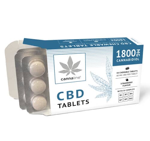 CBD Таблетки с канабидиол 1800 mg - 30 таблетки - Cannaline