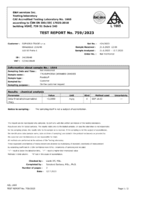 Сертификат за качество бонбони с канабис Euphoria